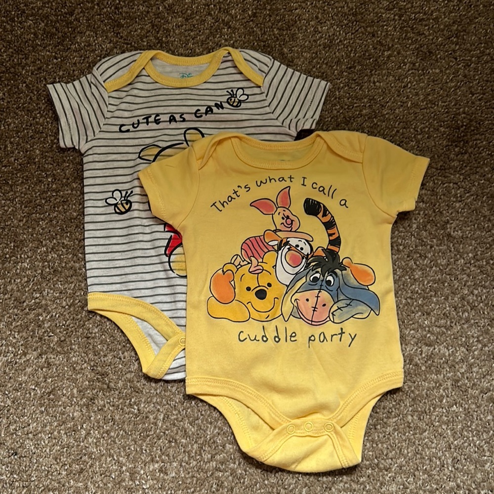 2 Winnie the Pooh onesies